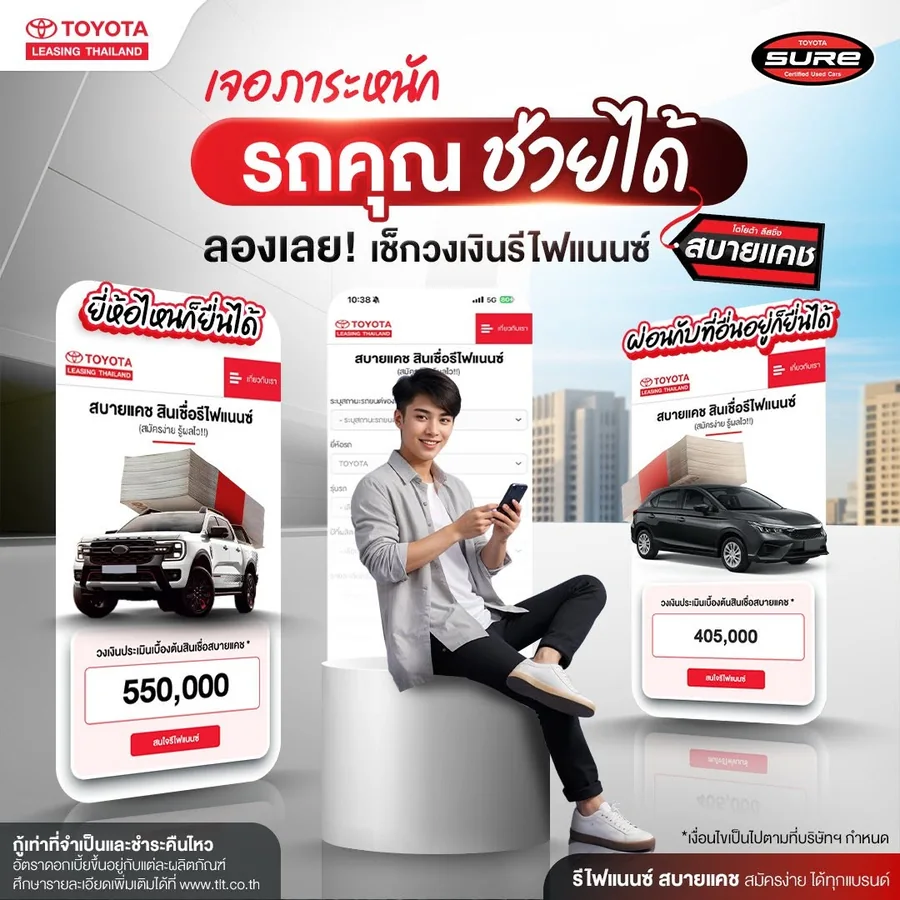 ข้อมูลสินเชื่อรีไฟแนนซ์รถยนต์ สบายแคช